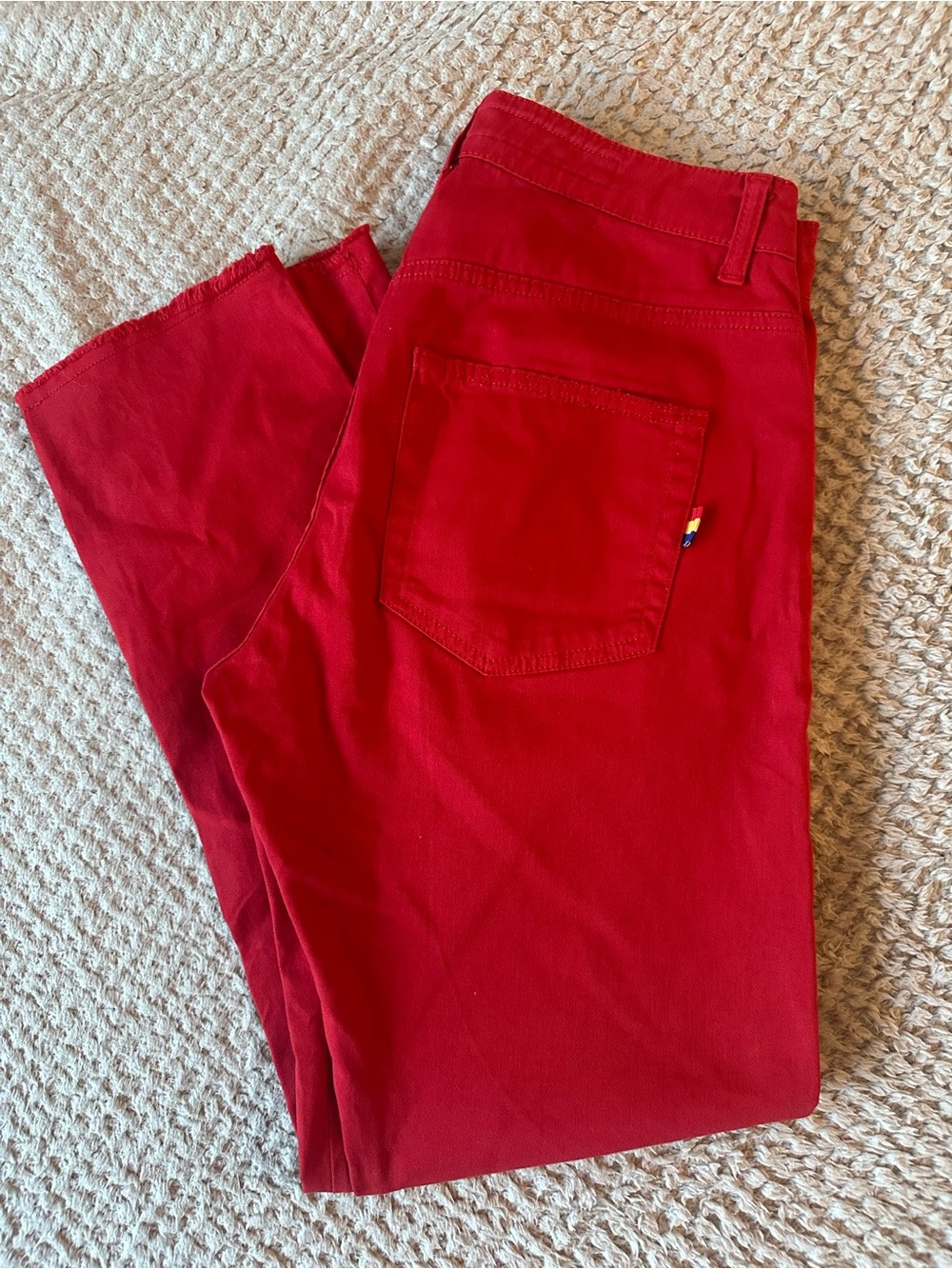 Men's Straight Red Jeans